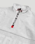 Geedup Core Logo Qtr Zip White Marle