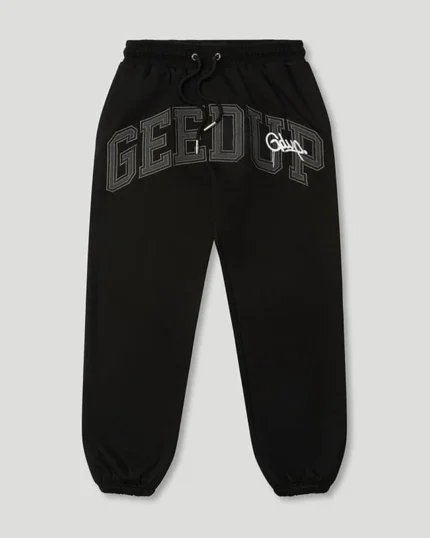 Team Logo & Hand style Track pant Black/Grey/White