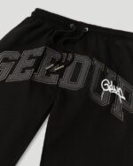 Team Logo & Hand style Track pant Black/Grey/White