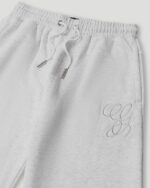 Team Logo Cursive Trackpant White Marle & Red