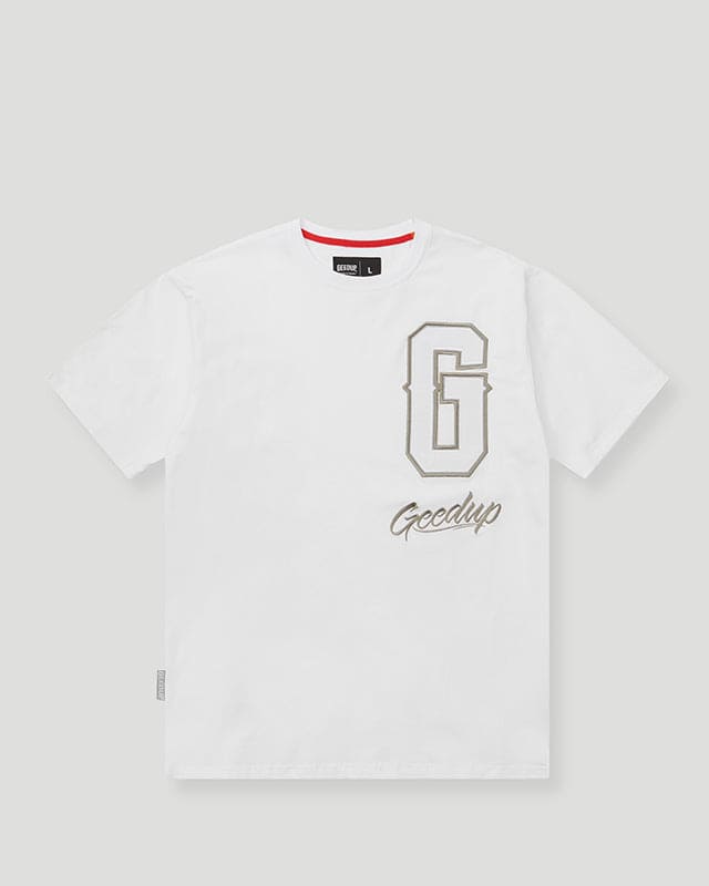 Geedup G Script Logo T-Shirt White Geedup G Script Logo T-Shirt White