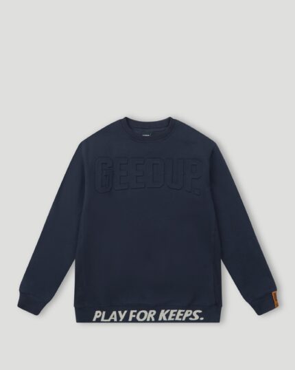 Geedup PFK Core Logo Embossed Crewneck Navy
