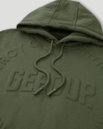 Geedup O/S Emblem Emboss Hoody Military Green Hoodie