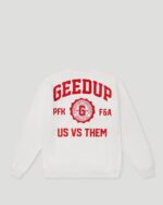 Geedup Strong-Arm Department Crewneck White/Red
