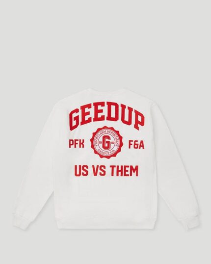 Geedup Strong-Arm Department Crewneck White/Red