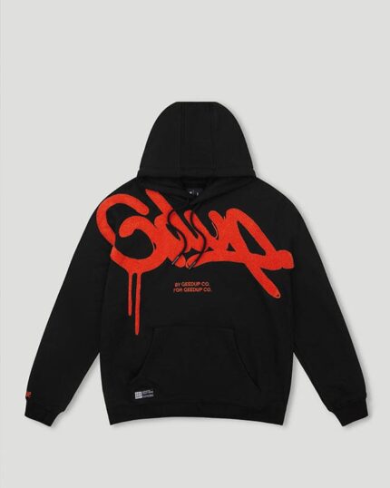 Geedup Hand style Black/Burnt Orange Hoodie