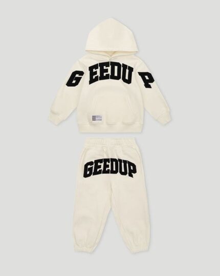 Geedup Team Logo Kids Tracksuit Buttercream/Black