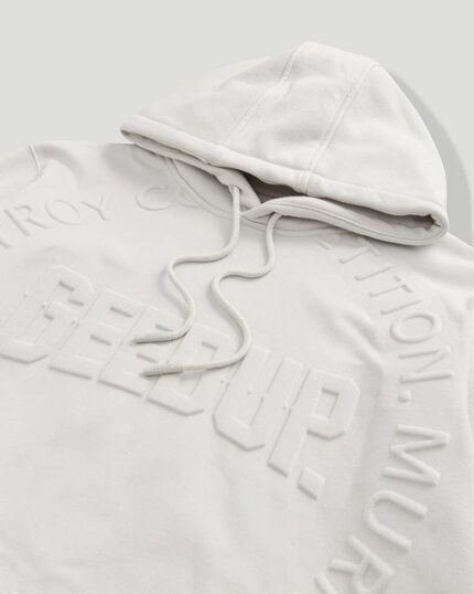 Geedup O/S Emblem Emboss Ice Grey Hoodie