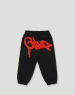 Geedup Handstyle Kids Tracksuit Black/Burnt Orange