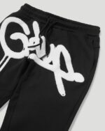Geedup Black – White Trackpants