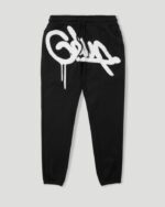 Geedup Black – White Trackpants