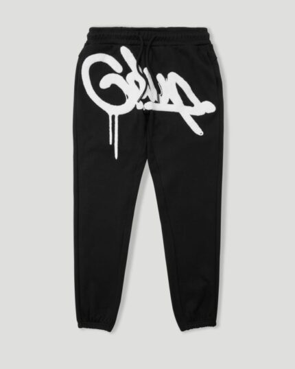Geedup Black – White Trackpants