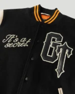 Geedup x Trapstar Letterman Jacket Black/Cream/Orange