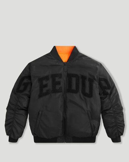 Geedup Team Logo/Handstyle Reversible Bomber Black/Orange