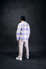 Geedup PFK Flannel Jacket Light Blue/Cream/White