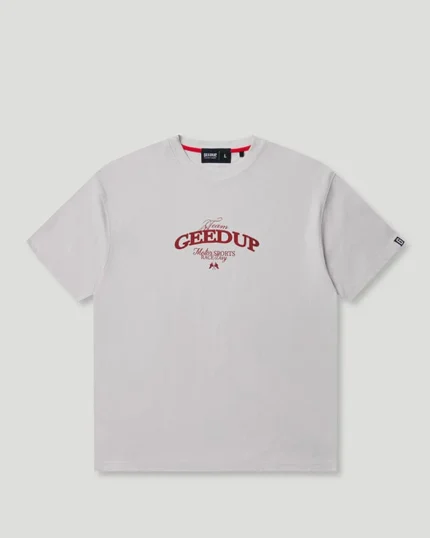 Team Geedup T-Shirt Ice Grey/Red