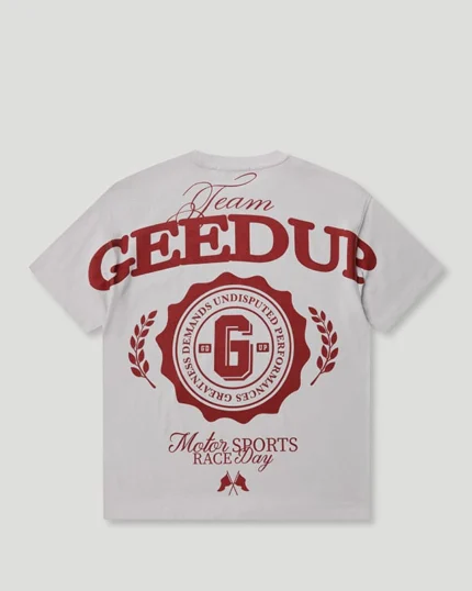 Team Geedup T-Shirt Ice Grey/Red