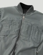Geedup Team Logo/Handstyle Reversible Bomber Grey/Black