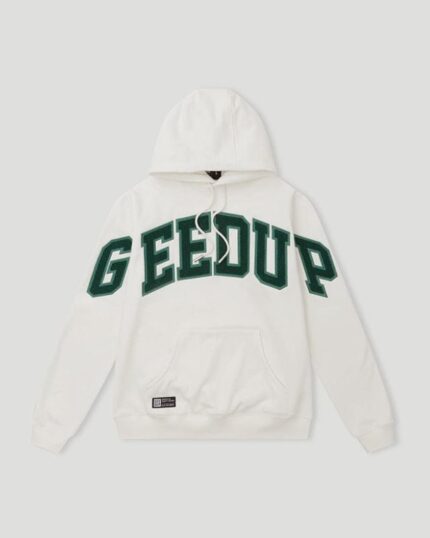 Geedup Team Logo White/Green Hoodie