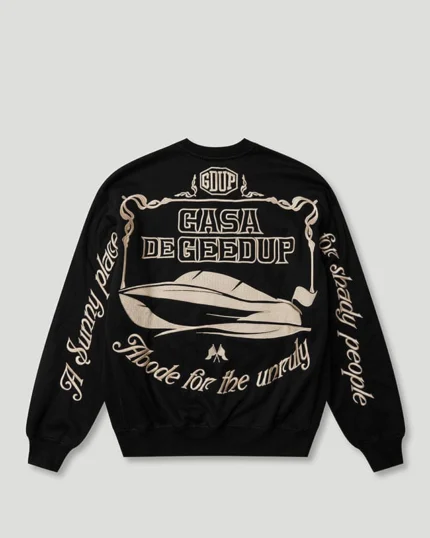 Geedup CDG Crewneck Black/Cream Sweatshirt